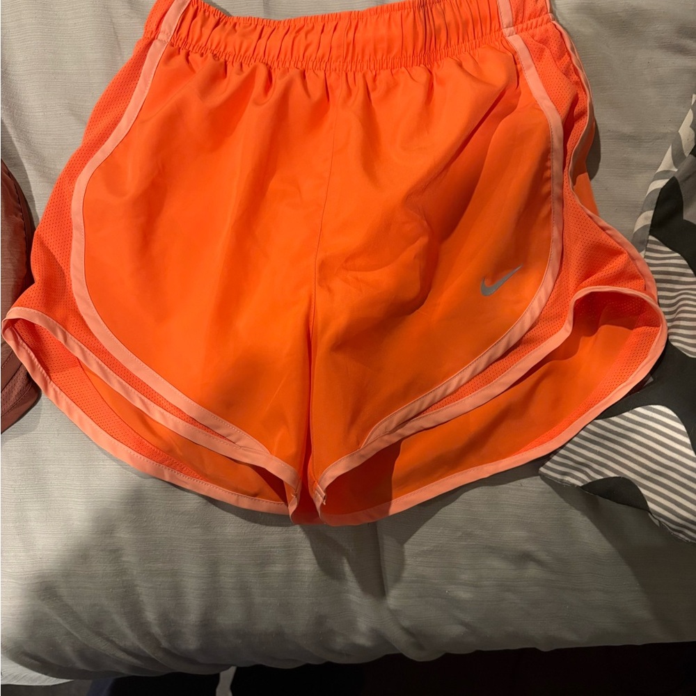 Nike Women's Bright Orange Athletic Shorts